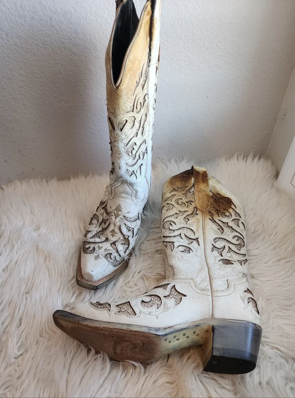 J.B DILLON RESERVED GLITTER COWGIRL BOOTS EXCELLENT COND. SIZE 5C
